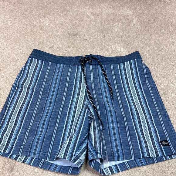 Surfers Supply Board Shorts Men’s Blue Striped Pockets Size 36 Drawstring - Picture 7 of 10